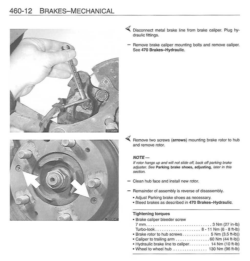 Rear Caliper/Brake Disk Removal - Rennlist - Porsche Discussion Forums