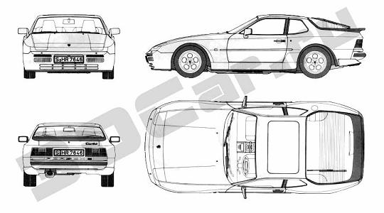 porsche outline