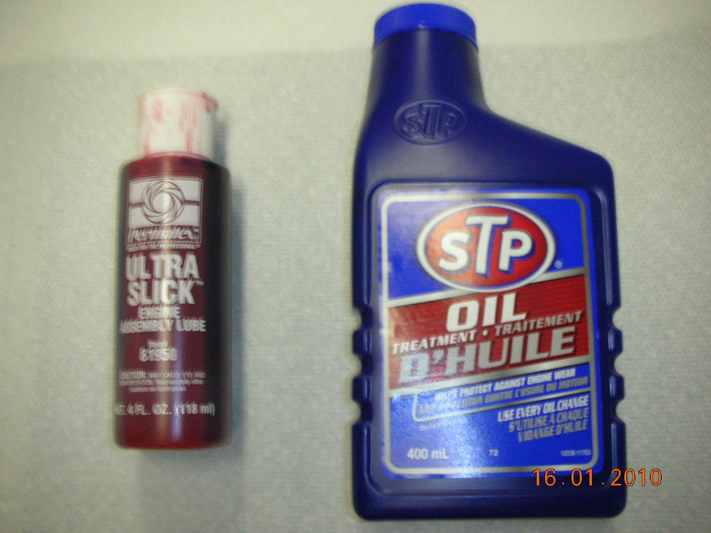 Name:  2- Ultra Slick engine lube assembly and STP Oil Treatment.jpg
Views: 8072
Size:  82.8 KB