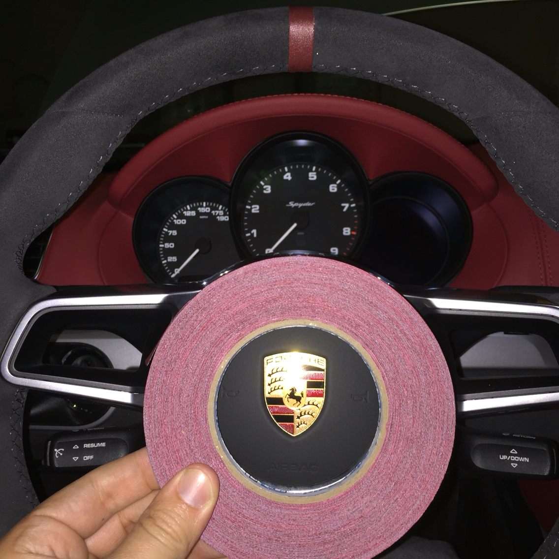 Steering Wheel Tape for Red Center Mark 1/2 inches Wide 60 inches Long