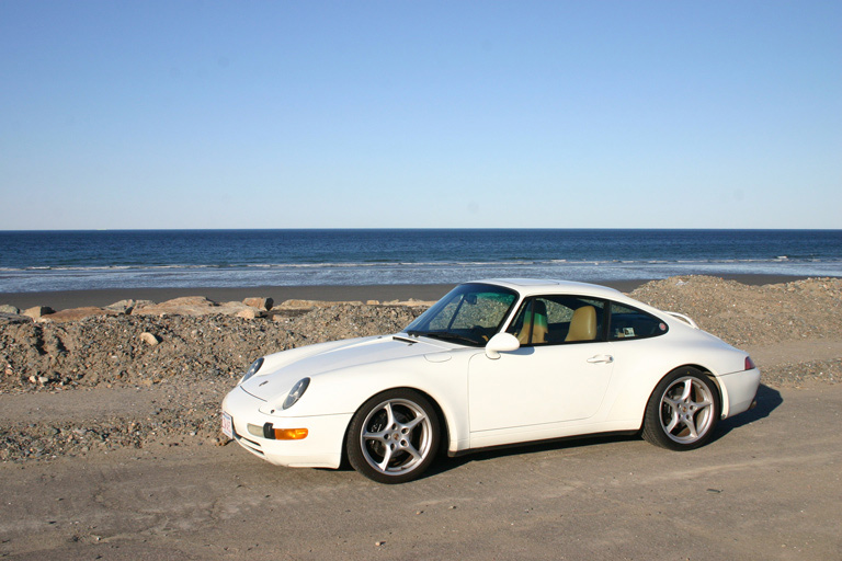 White j white porsche