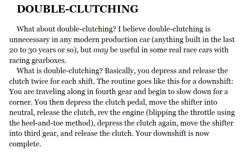 Double Clutching Vs. Single Clutching Question - Rennlist ...
