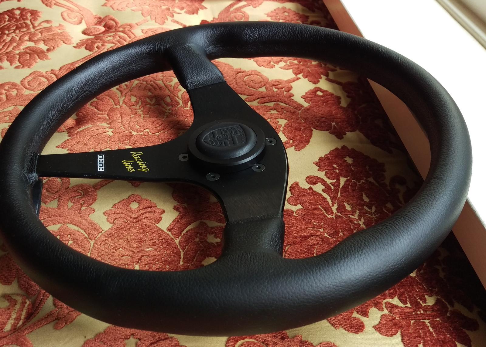 Momo Steering Wheel With Custom Leather Crest Horn Button Rennlist Porsche Discussion Forums