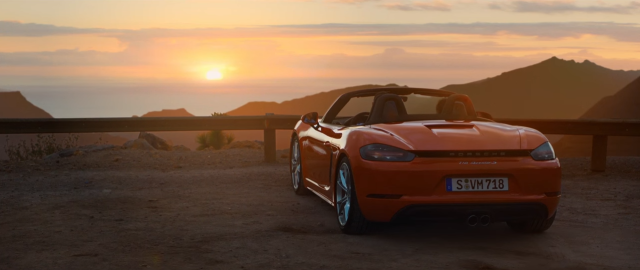 Power to Weight to Sunset Ratio Perfect in New 718 Boxster Ad