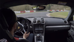 Cayman GT4 Plays Cat and Mouse With an Aventador SV