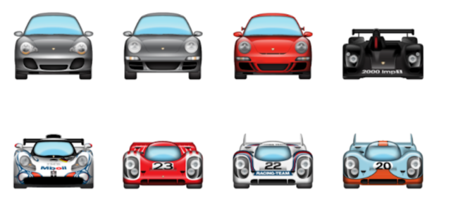 Finally, Porsche Emojis for iOS!