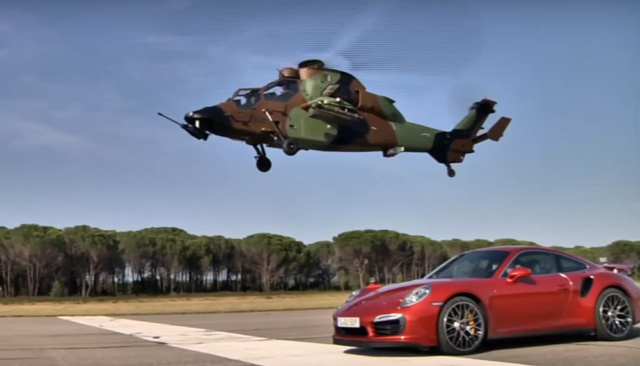 911 Turbo S Takes On Military Helicopters (Video)