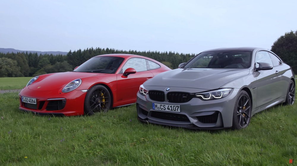 Porsche 911 GTS Challenges BMW M4 CS in Latest H2H (Video)