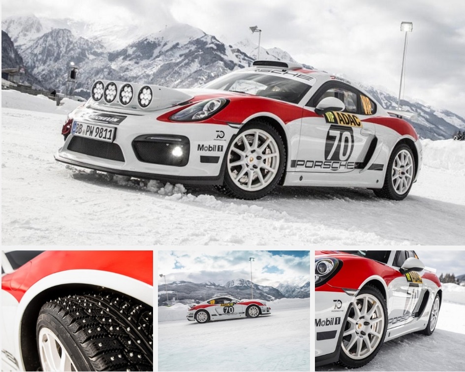 Cooler than Ice: Demo Run for Porsche Cayman GT4 Rallye on Snow