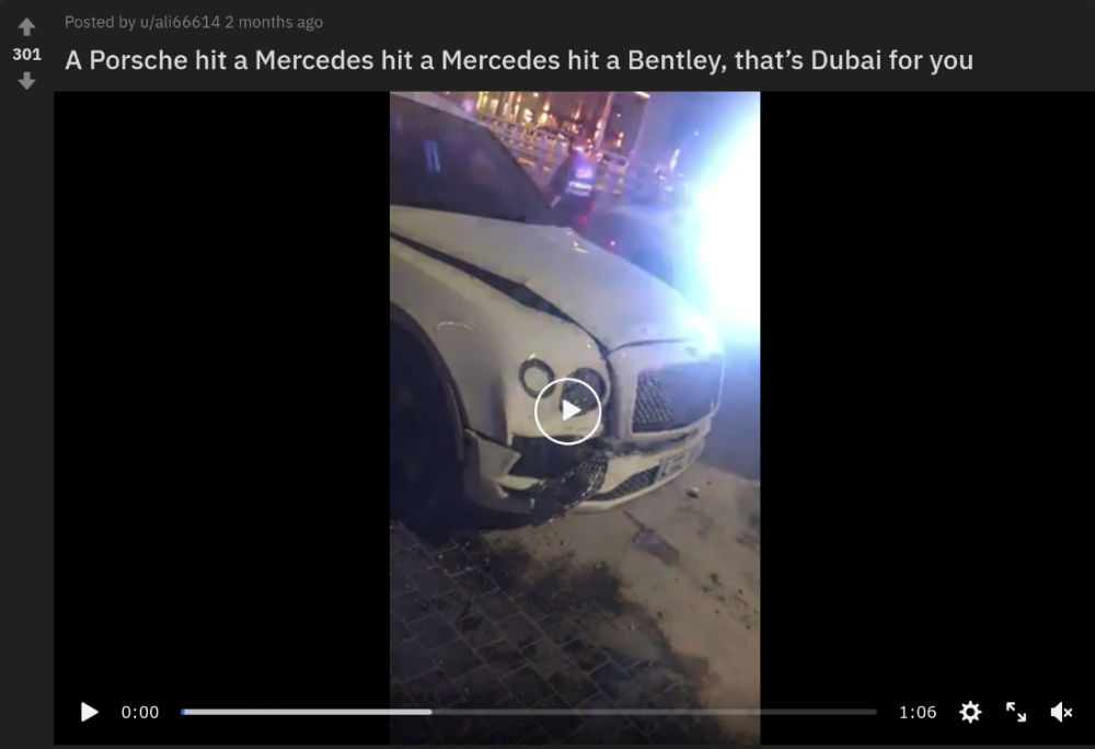 Porsche - Mercedes - Bentley Dubai Crackup