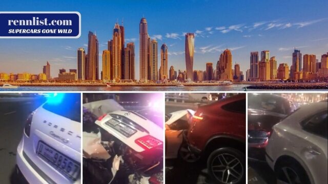 Four-way Dubai Crash Looks like a Luxury Supercar Show!