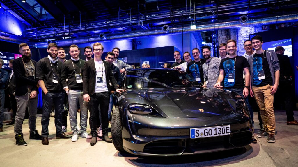 Porsche Taycan Startup Autobahn