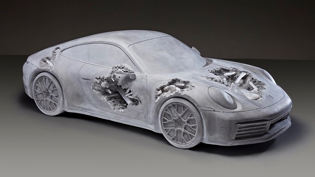 “Eroded Porsche” Is a Cool Futuristic Piece of Art
