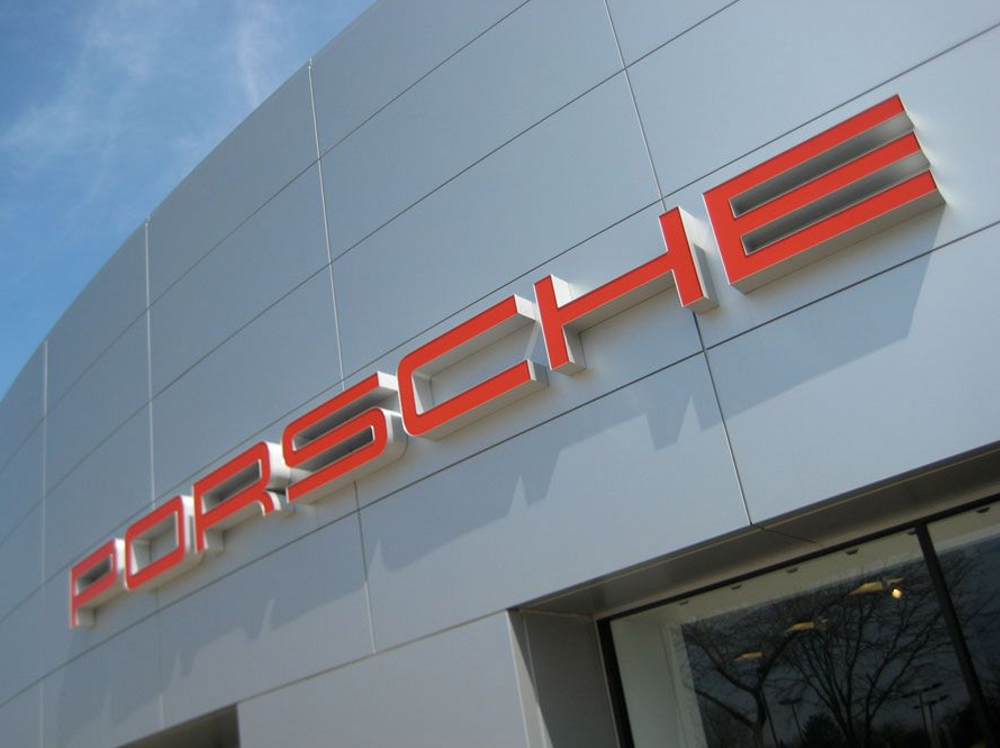 photo of Giant Porsche Dealer Sign For Sale: A Brand Lover’s Pride image