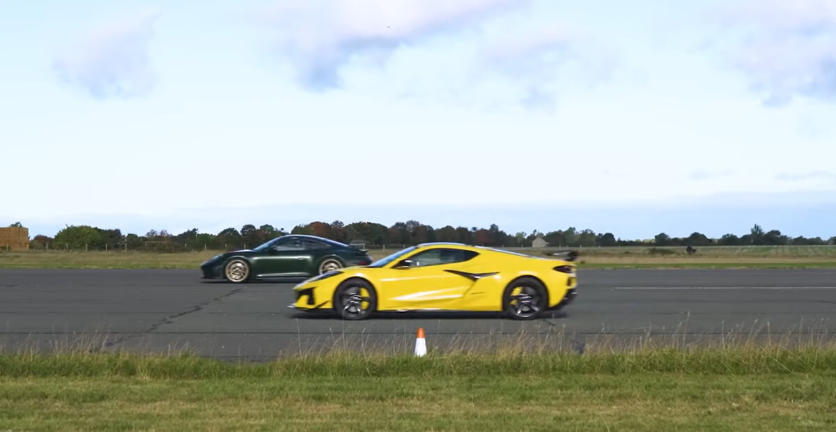 World War Drag Race: 992 Porsche 911 GT3 Vs. C8 Chevrolet Corvette Z06