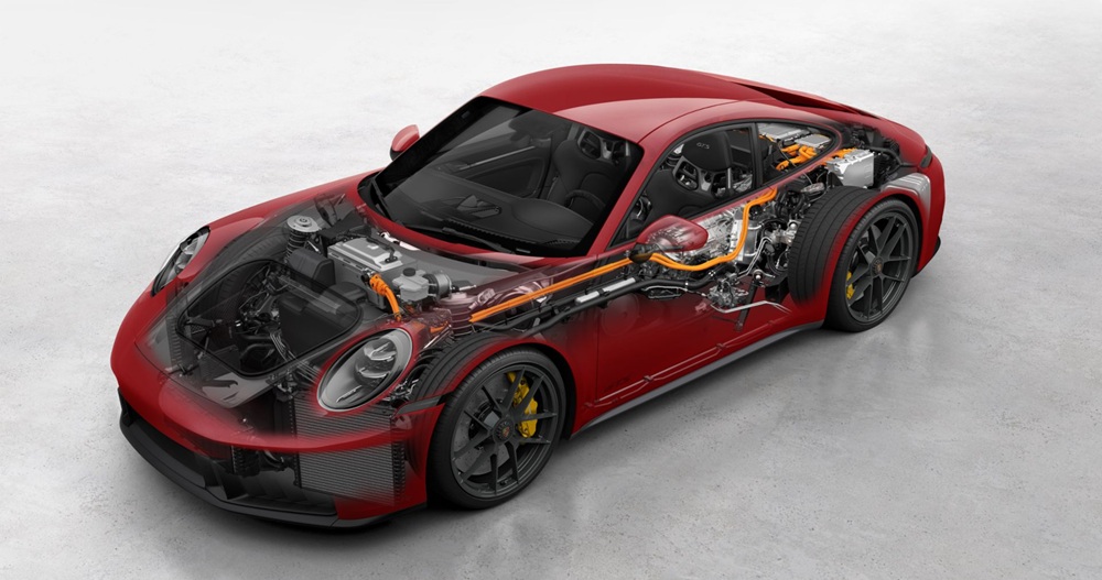 Porsche Files Patent for High-Power Axial Flux Hybrid Powertrain
